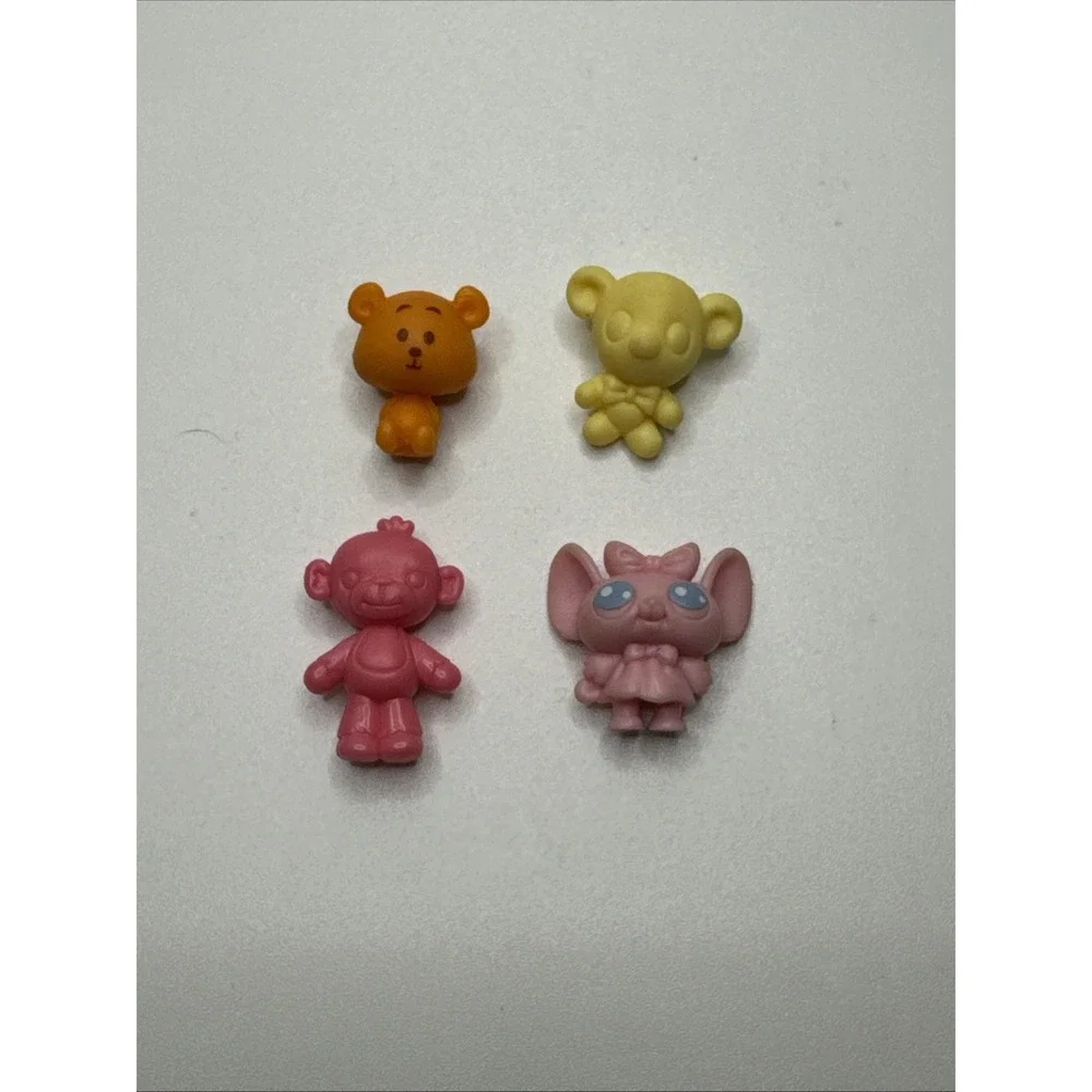 Authentic Littlest Pet Shop Accessory White pink Orange teddy bear mouse Monkey